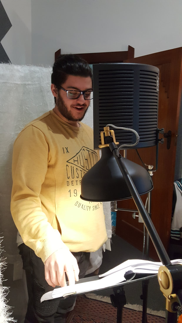 Gab checking his script