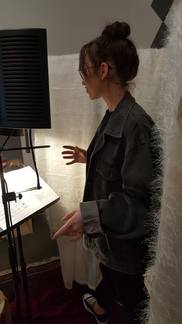Lisa working with a cold. Brave girl.