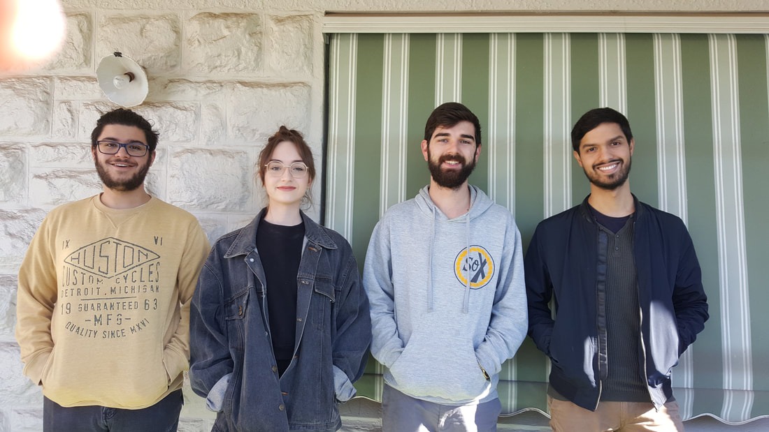 Our incredible Sound Recording talent - Gab Male voices, Lisa - female voices, Sean - sound engineer and Kyle the studiio head.