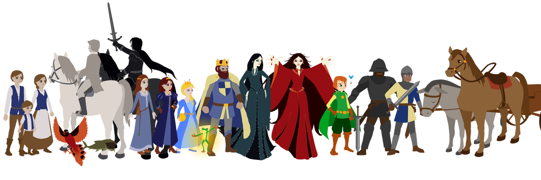 Cast of 21 characters including the bird, frog, horses and donkey