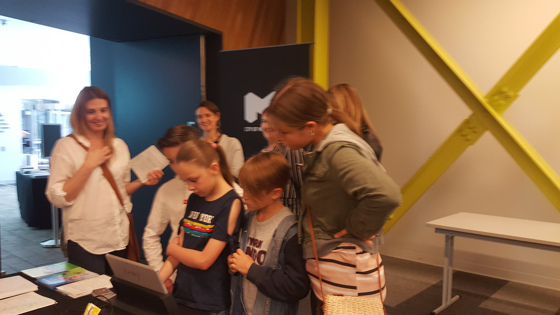Children testing Frog's Princess at the Melbourne Playground October 2018