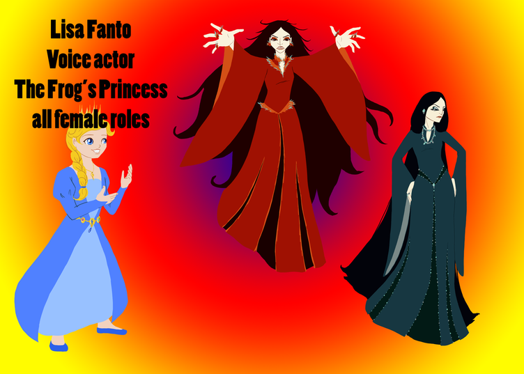 Illustraion of Lisa'a main characters. Princess Emma, the Witch and Lady Lorelei.