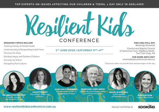 Poster advertising Resilient Kids Conference 2019