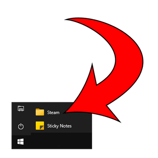 Arrow pointing to Steam folder