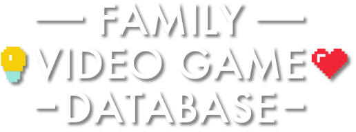 Family Video Game Database logo featuring pixel globe and pixel heart