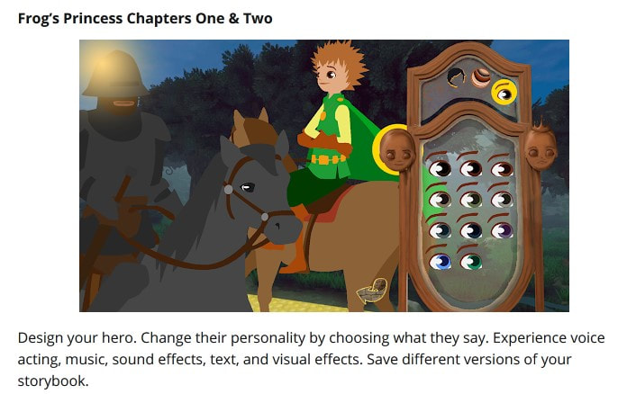 Picture of Francis sitting on his horse with his arms crossed with spiky hair.  Henry is beside him on the left, and to his right is the customisation mirror showing 11 available eye colours