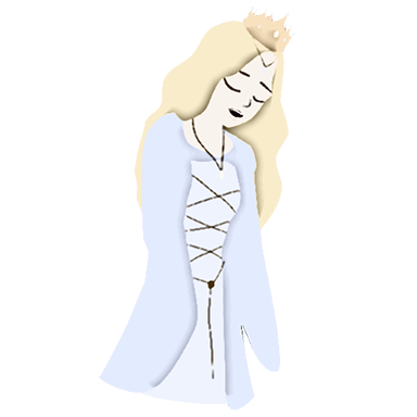 Princess Emma's mother is singing but her image is faded.